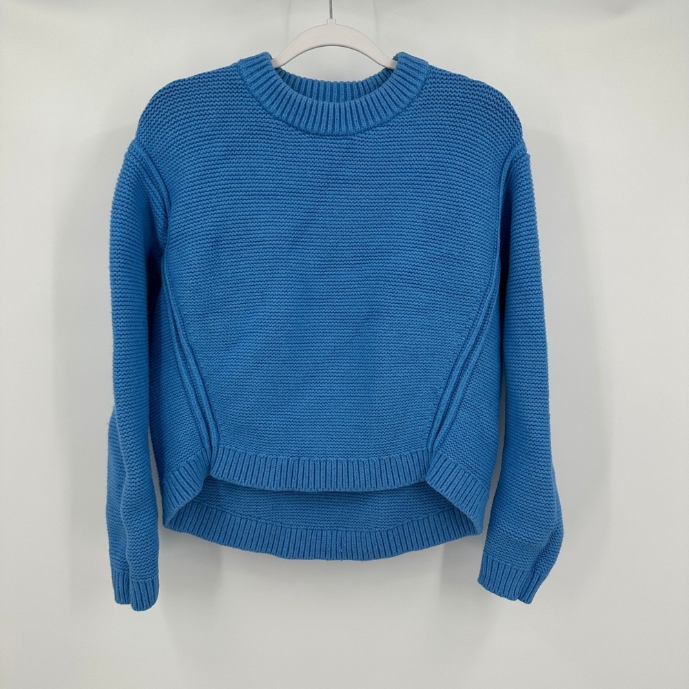 Banana Republic Womens Preppy Minimalist Sweater Size S Coastal Nautical Blue